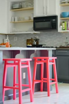 Statement bright bar stools