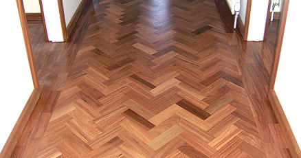 Herringbone parquet flooring