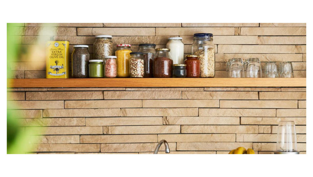 Separate storage compartments for different kitchen items