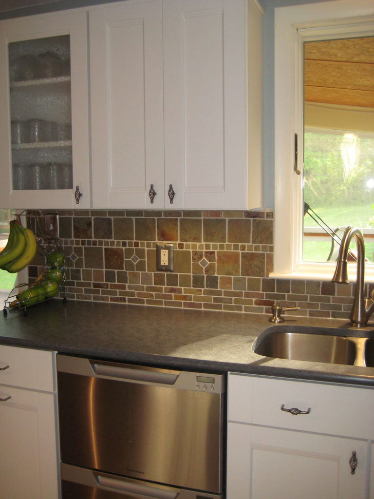 Slate backsplash