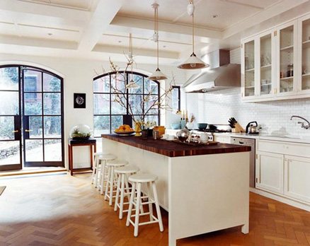 Natural lighting in kitchen