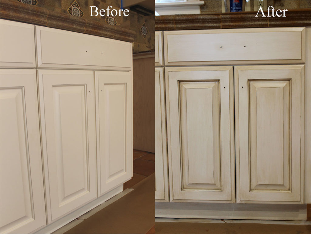 Glazing kitchen cabinets