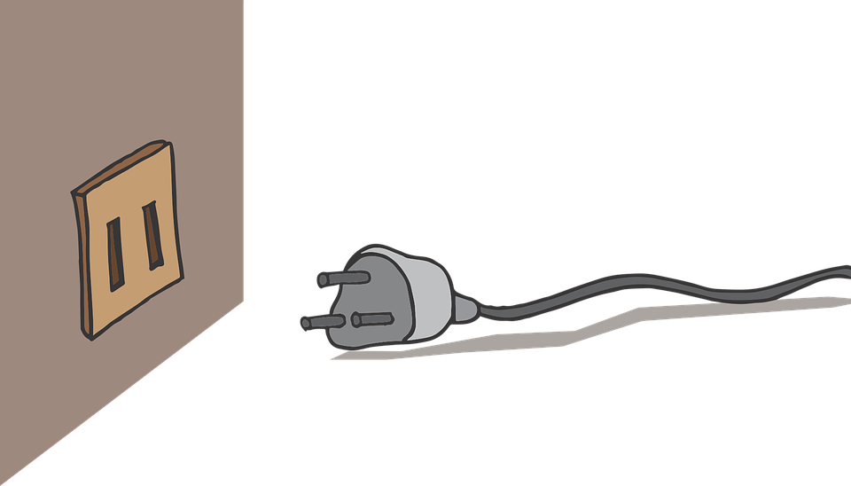 Removing the plug from the exhaust fan unit