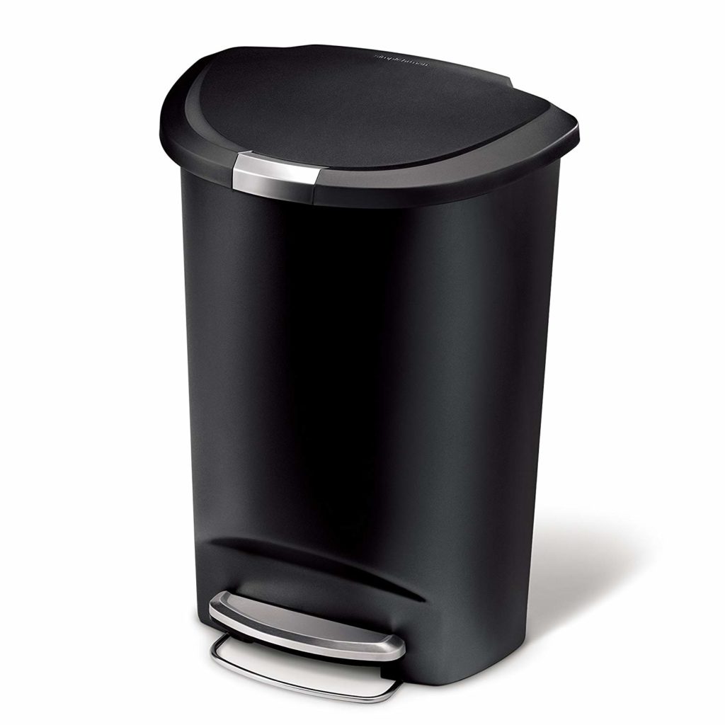 A kitchen trash can