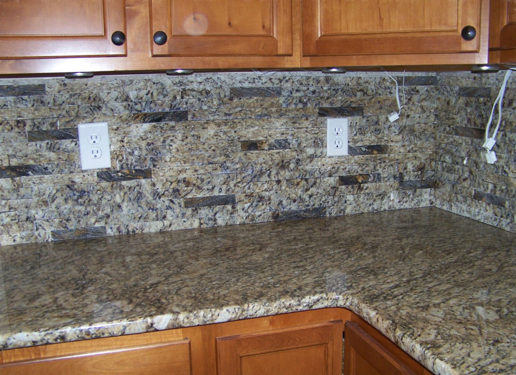 Granite backsplash