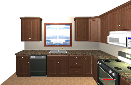 L shaped kitchen design idea