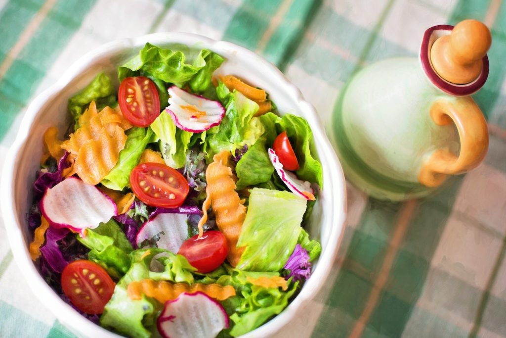 Close-up of salad in plate