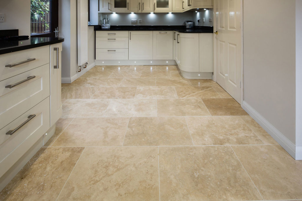 Travertine flooring