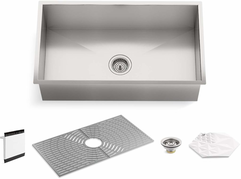 Under Mount Single Bowl Kitchen Sink with Accessories