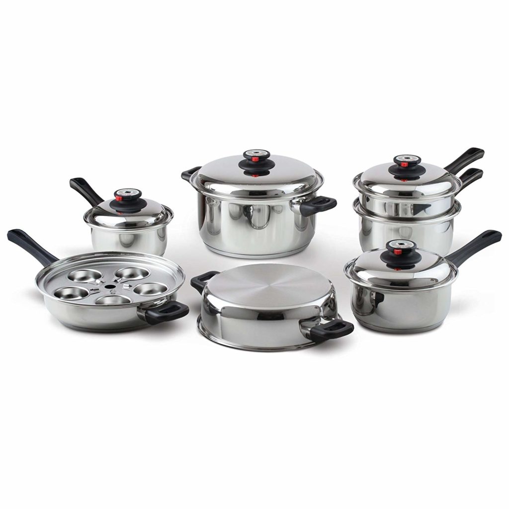 Maxam 9-Element Waterless Cookware Set