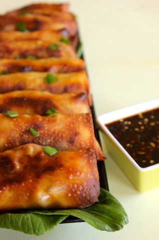 Cauliflower Egg Rolls with Sweet and Sour Sauce