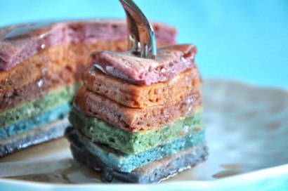 Gluten-Free Rainbow Pancakes