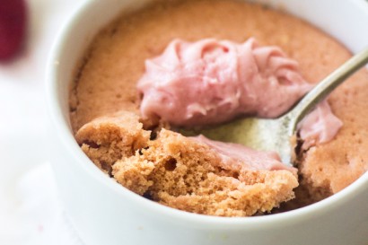 Strawberry Protein Mug Cake