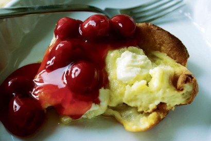 Cherry Vanilla Puffed Pancake