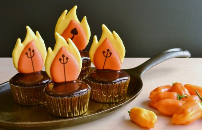 Chocolate Devil’s Fire Cupcakes