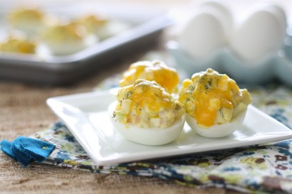 Ham & Cheese Melt Deviled Eggs