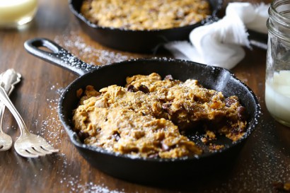 Individual Pumpkin Granola Skillet Cookie