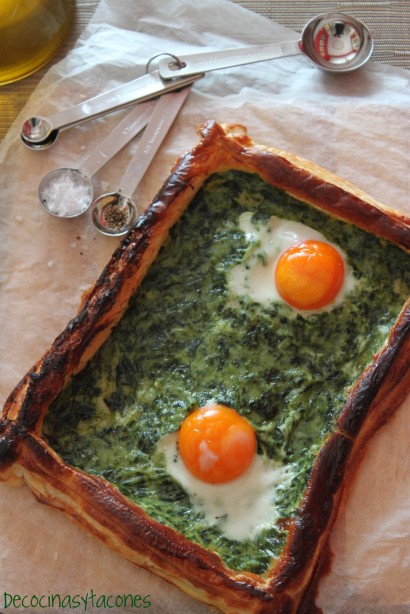 Puff Pastry Spinach and Eggs