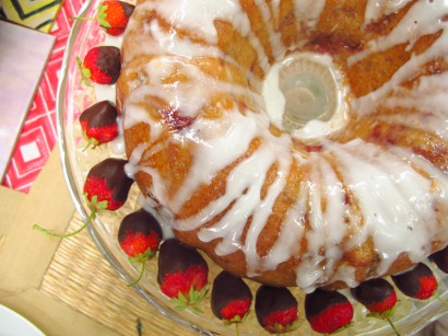 Strawberry Yogurt Bundt Cake