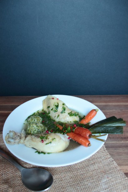 Chicken Stock Pot and Herb Dumplings