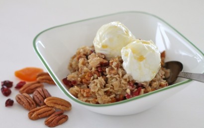 Pecan-Cranberry-Apricot Oatmeal