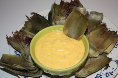 Artichokes with Homemade Hollandaise Sauce