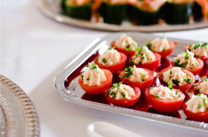 Chicken Mousse in Tomato Cups