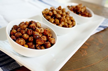 Sriracha, Lime, and Cilantro Roasted Chickpeas