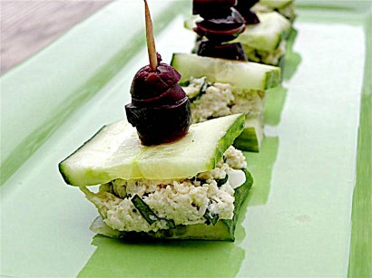 Chicken Salad Cucumber Bites