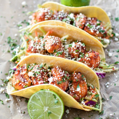 Oven-Fried Korean Chicken Tacos