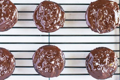 Salted Chocolate Olive Oil Cupcakes