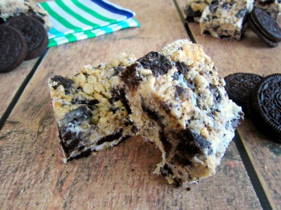 White Chocolate Oreo Rice Krispie Treats