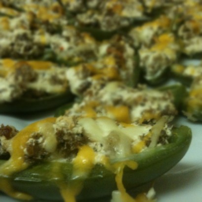 4-Ingredient Sausage and Cream Cheese Jalapeno Poppers