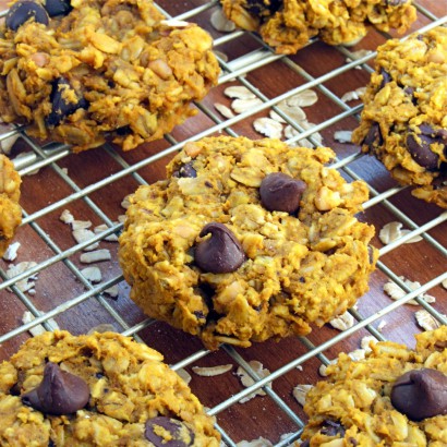 Chocolate Chip PB Pumpkin Cookies