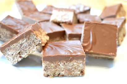 No-Bake Chocolate Peanut Butter Rice Krispie Treats