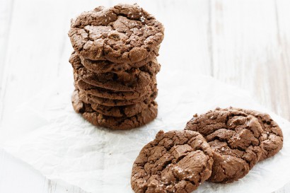 Salted Double Chocolate Cookies