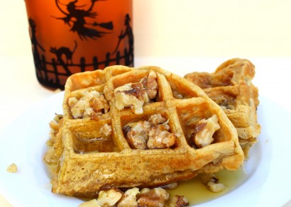 Sweet Potato Walnut Waffles