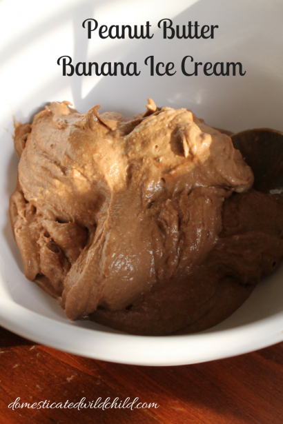 Peanut Butter and Banana Ice Cream