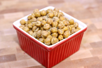 Roasted Chickpeas with Rosemary and Sea Salt