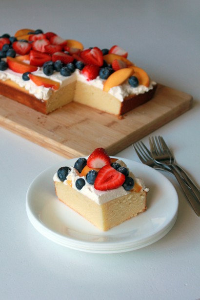 Summer Fruit Chiffon Cake